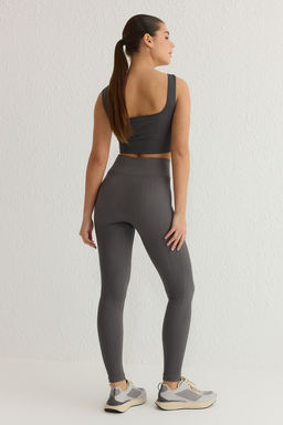 TRENDYOLMILLA Koyu Antrasit Seamless/Dikissiz Tam Boy Orme Spor Tayt THMSS25TY00000  фото 5