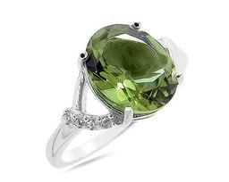 Кольцо из серебра султанит, Юлия