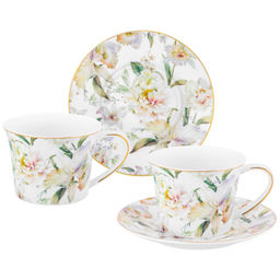 Чайн. пара 4 пр. 270 мл 12,5*9,5*7 см "Корнелия", NEW BONE CHINA