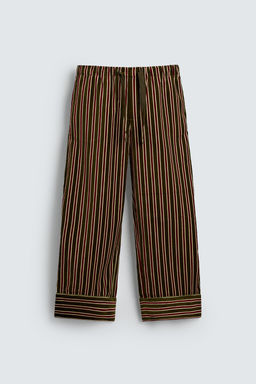 LIMITED EDITION VELVET CONTRAST STRIPED TROUSERS - Zara фото 6