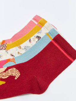 Desenli K?z ?ocuk Soket ?orap 5li - Waikiki фото 3