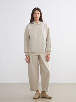 Oversize Kad?n Kal?n Hoodie