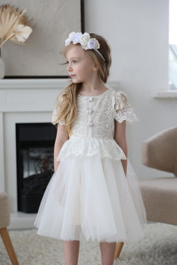 платье для девочки Л 24-20 Эмили белый горох - Этоэльф фото 5