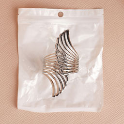 Подхват для штор «Крылья», d=6×10 см, цвет серебряный