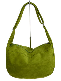 Женская сумка из искусственной замши, цвет светло зеленый - Greta фото 2