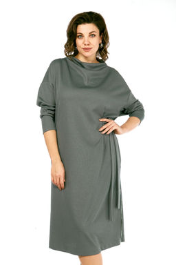 Платье Olga Style С976 серо-зеленый