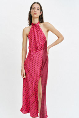 VESTIDO MIDI CUELLO HALTER / Fucsia - Zara фото 2