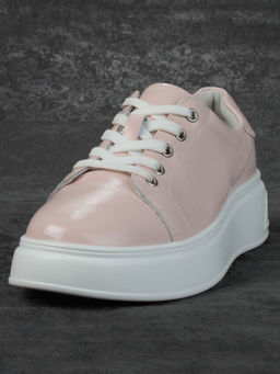 05-PDD215-5 LT. PINK Кроссовки женские (натуральная кожа)