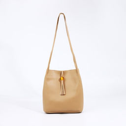 Сумка - мешок женская на магните, 25×10×26 см, бежевая