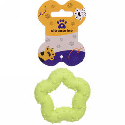 Цена за 6 шт. Игрушка для собаки "Bubble gum-Морская звезда" 7,5см цвет зеленый Ultramarine
