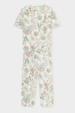 ЕП 20204/айвори,акварельные тропики пижама жен