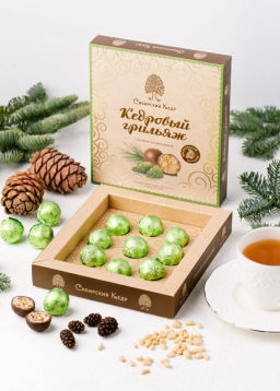 Кедровый грильяж с сосновой шишкой, 120 г - Сибирский кедр фото 2