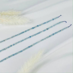 Бусины для украшений из Аквамарина (92 бусины) 39 см