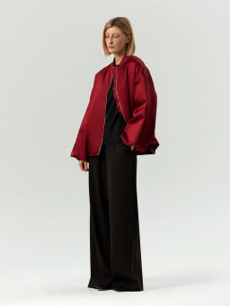 ЕМКА / Сатиновый бомбер на молнии - Emka фото 2