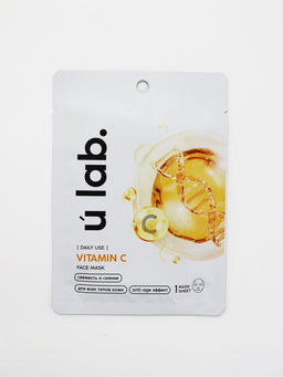 Цена за 3 шт. Маска для лица тканевая с экстрактом витамина С, anti-age эффект, ULAB