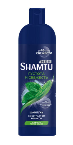 ШАМТУ шампунь 500мл Муж. Густота и свежесть с экстрактом мелиссы