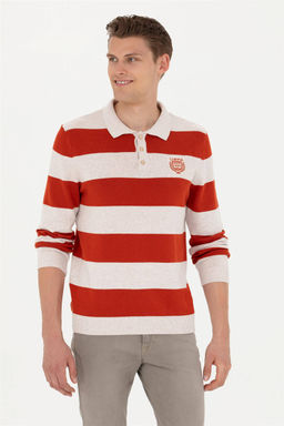 Мужской меланжевый свитер с плиткой