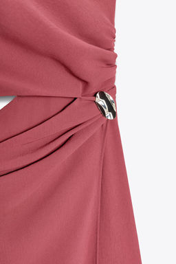 ASYMMETRIC MIDI DRESS WITH APPLIQUE - Zara фото 16