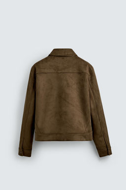 FAUX SUEDE REGULAR FIT JACKET - Zara фото 8