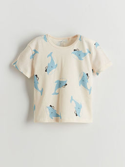 Bask?l? Erkek Bebek Atlet Ti??rt ve ?ort Tak?m