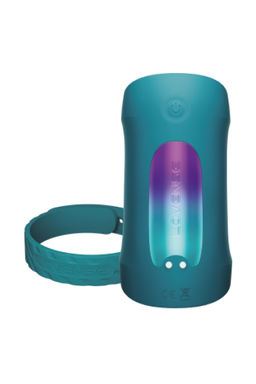 Вибромастурбатор с осцилляцией LOVENSE Gush 2, силикон, бирюзовый