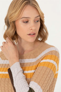 Женский свитер с круглым вырезом из каменного меланжа Неожиданная скидка в корзине - U.s. polo assn фото 2