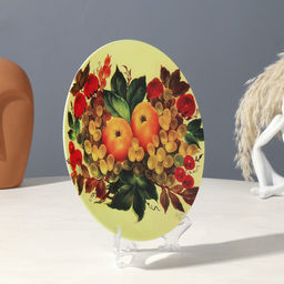 Тарелка декоративная Фрукты, вид 2, с рисунком на холсте, D = 20 см - Simaland фото 3