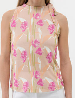 Kahverengi Kolsuz Comfort Fit Bluz - Pierre cardin фото 6