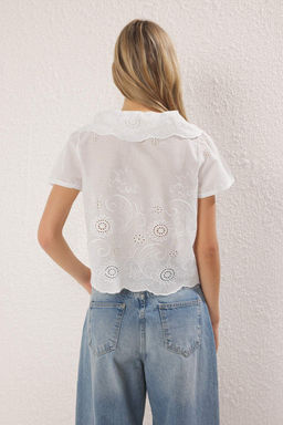Trendyolmilla Beyaz Gomlek TWOSS25GO00162  фото 5