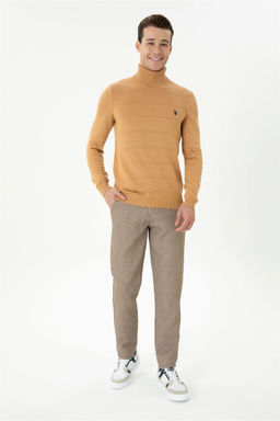 U. S. Polo Assn Мужской свитер песочного меланжа - U.s. polo assn фото 4