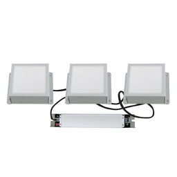 ULP-1010-20W/4000K IP54 GRILYATO OPAL WHITE KIT03 Светильники светодиодные потолочные встраиваемые, комплект из 3 штук. Белый свет (4000K). 2100Лм. Для ячеек 100x100мм. Корпус белый. В комплекте с и/п. ТМ Uniel