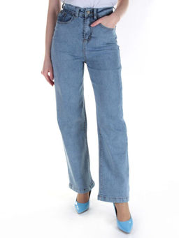 3011 BLUE Джинсы-трубы женские - Фабричный китай фото 8