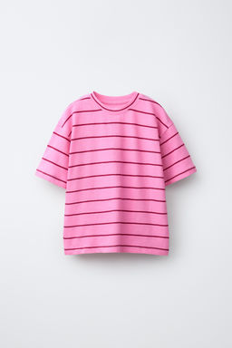 CAMISETA RAYAS / Rosa