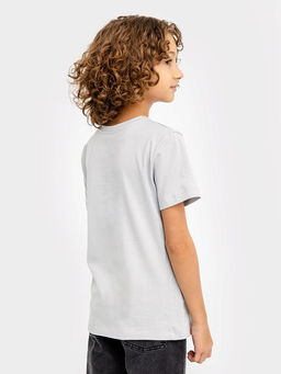 Футболка для мальчиков светло-серая с печатью - Mark formelle фото 3