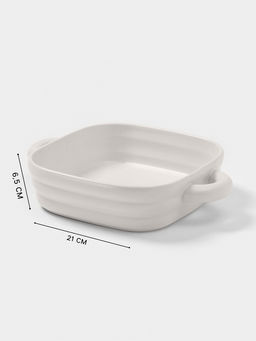 Форма для запекания Доляна Зефир, 1.5 л, 21?21 см, квадратная, керамика, белая