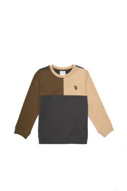 Толстовка U.S. Polo Assn для мальчика антрацитового цвета хлопок