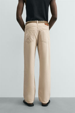JEANS LIGEROS ALGOD?N - C??AMO / Beige vigor? - Zara фото 3