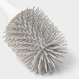 Ёршик для унитаза SAVANNA, настенный, силиконовый, с ёмкостью для моющего средства, 10.5×10.5×41 см, белый