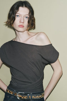 DRAPED KNIT MIDI TOP - Zara фото 2