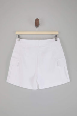 Beyaz Gabardin Cep Detayl? Sort & Bermuda TWOSS26SR00043 - Trendyolmilla фото 3