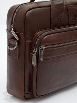 Портфель мужской кожаный 11018Z coffee Zinimsk - S-style фото 5