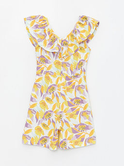 Kay?k Yaka ?i?ekli K?z ?ocuk Tulum - Waikiki фото 2