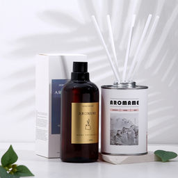 Набор диффузор ароматический Aromame, английская груша и фрезия, 500 мл, круглая банка - Simaland фото 8