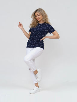 Футболка женская, цвет синий