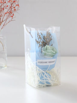 Букет из мыльных лепестков для ванны Роза подарочная в коробке, подарочный, голубой, 8.6?8.6?18.5 см - Simaland фото 4