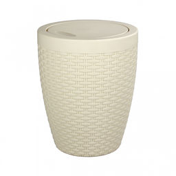 Контейнер для мусора 8 л "Плетенка" с крышкой арт.А (М1790)