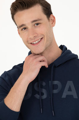U. S. Polo Assn / Мужской темно-синий базовый свитшот - U.s. polo assn фото 16