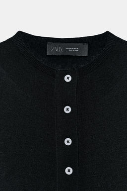CHAQUETA PUNTO MANGA CORTA / Negro - Zara фото 7