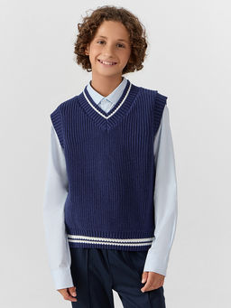 Жилет для мальчиков синего цвета