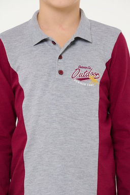 лонгслив поло для мальчика М 065/1-03 -50% - Mix-mode фото 2